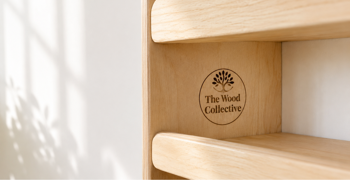 Wooden children’s bookshelf