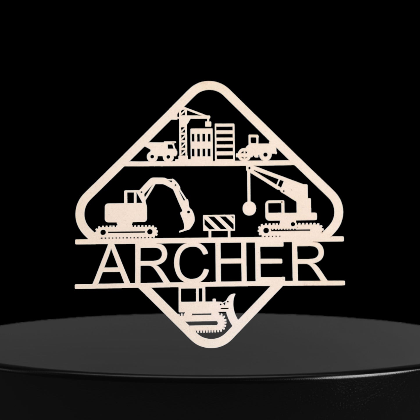 Personalised Construction Name Plate