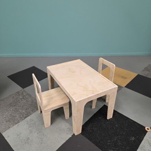 Wooden Kids Table and Chairs Set | NZ Made Toddler Play Furniture