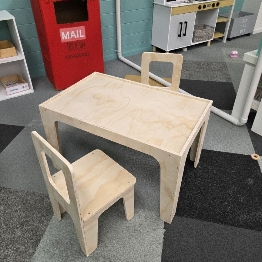 Wooden Kids Table and Chairs Set | NZ Made Toddler Play Furniture