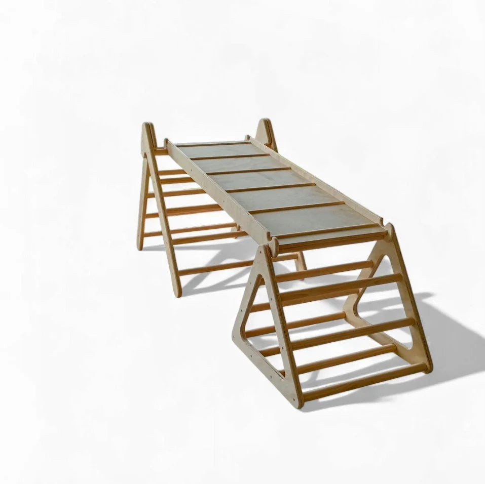 Pikler Ramp & Slide – 110 cm Wooden Climbing and Sliding Attachment