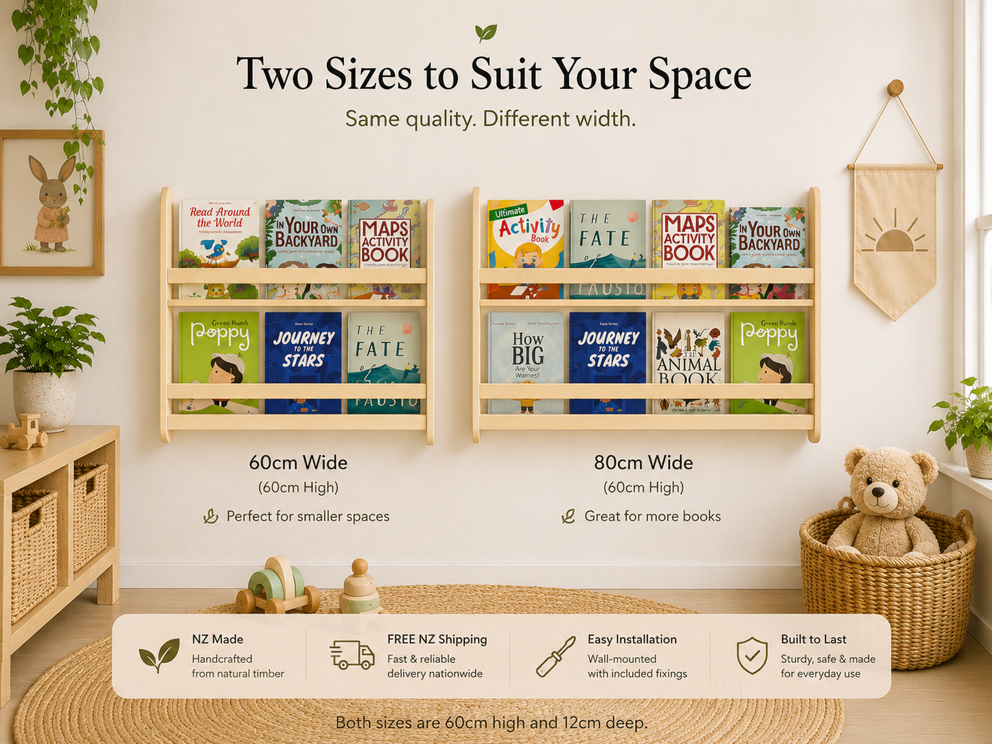 Two tier Montessori Bookshelves