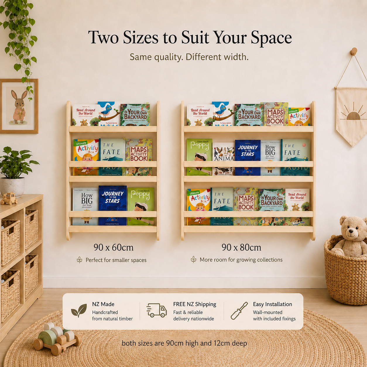 Three tier Montessori Bookshelves