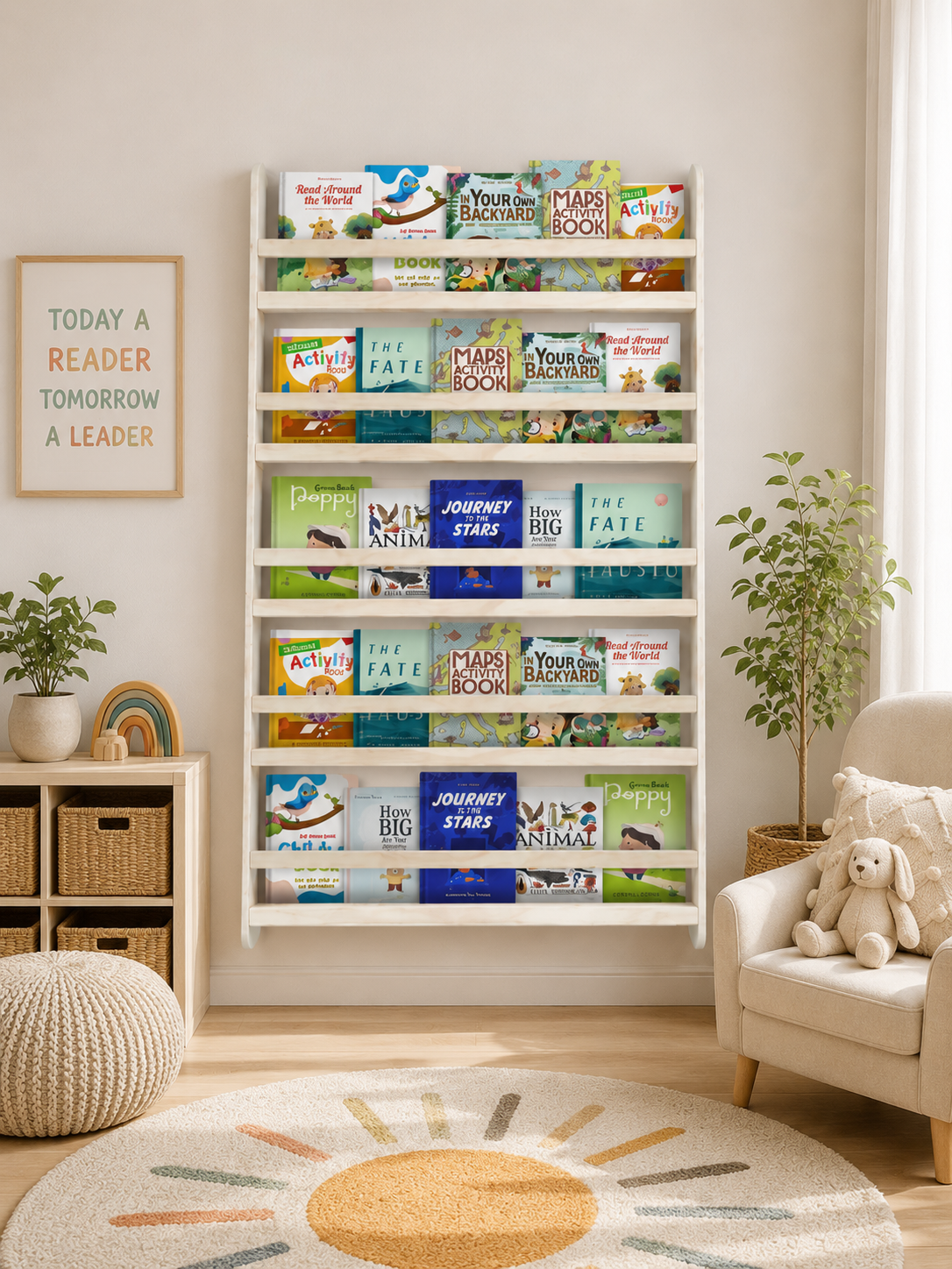 Five tier Montessori Bookshelves