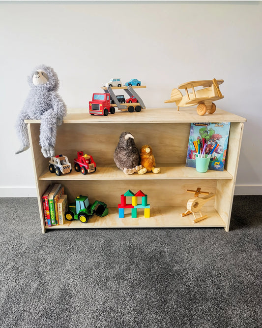 Montessori Toy Shelf with Hidden Storage