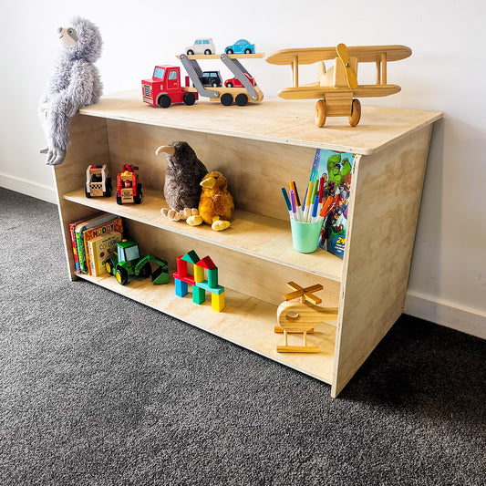 Montessori Toy Shelf with Hidden Storage