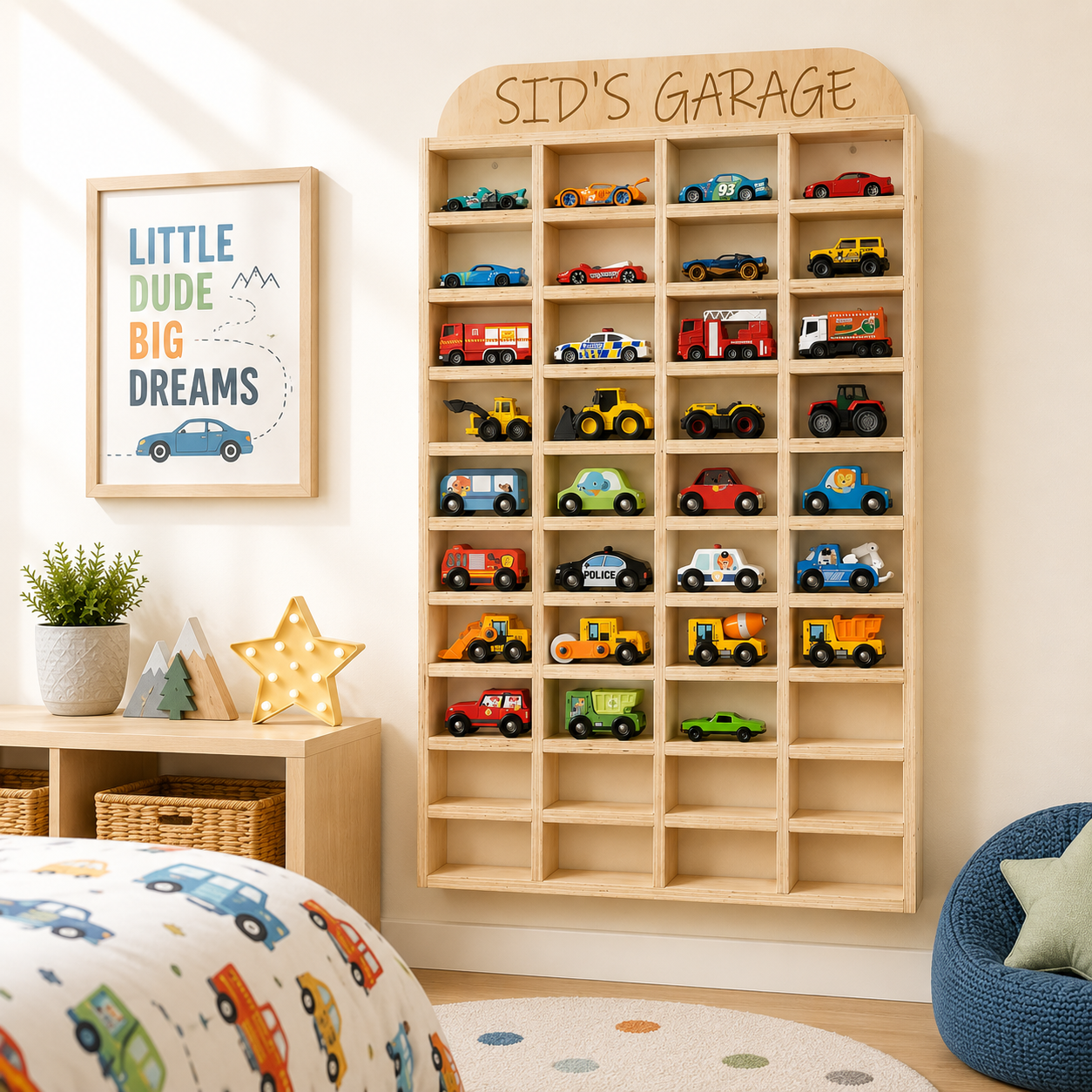 Personalised Hot Wheels Car Wall Display