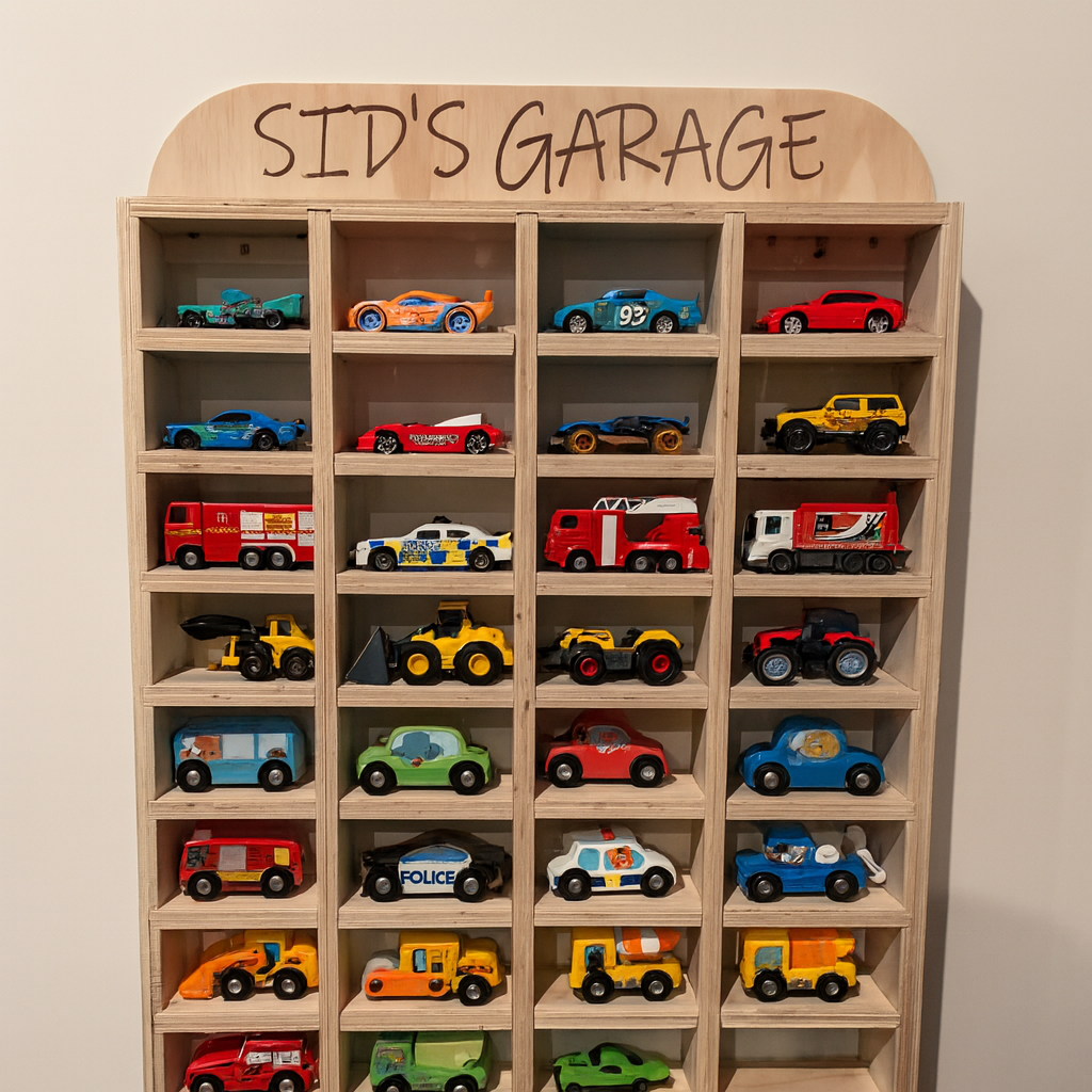 Personalised Hot Wheels Car Wall Display — Stylish, Space-Saving & NZ Made