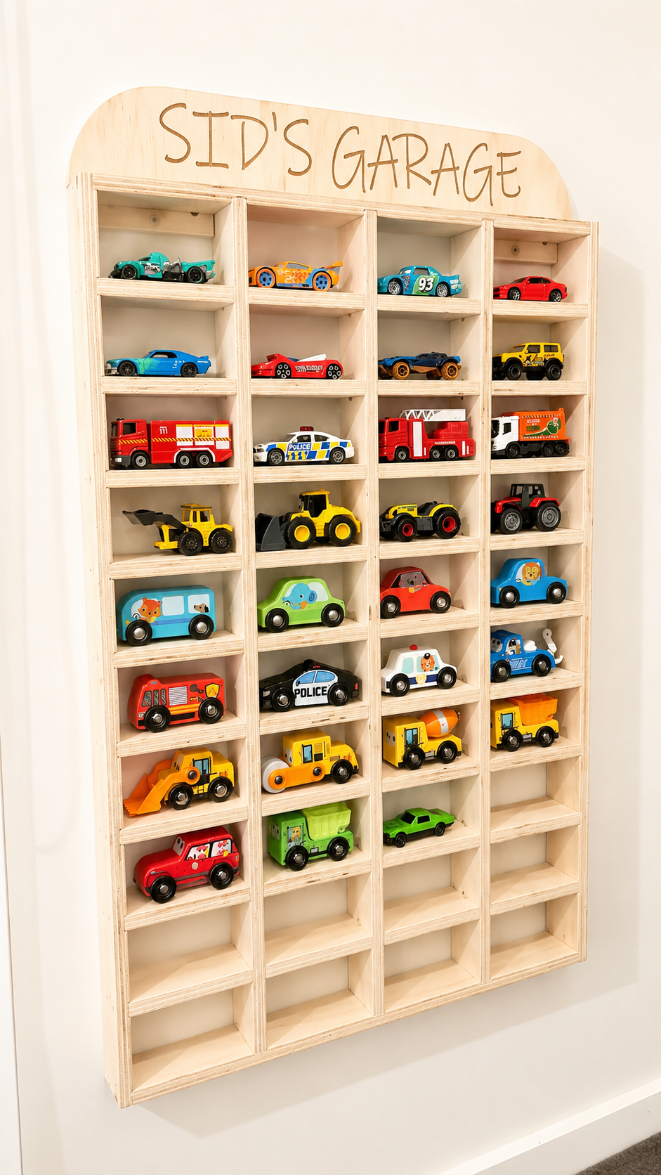 Personalised Hot Wheels Car Wall Display