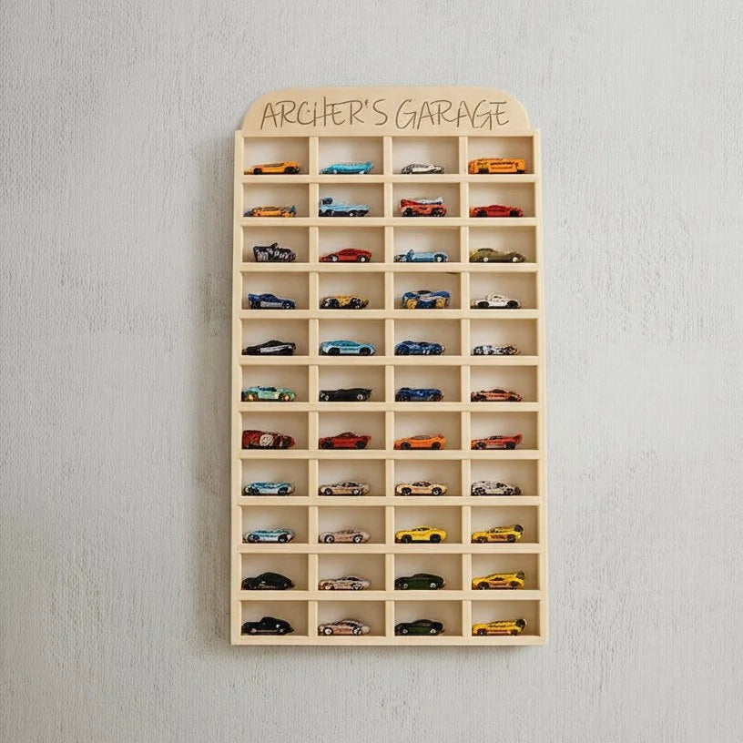 Personalised Hot Wheels Car Wall Display — Stylish, Space-Saving & NZ Made