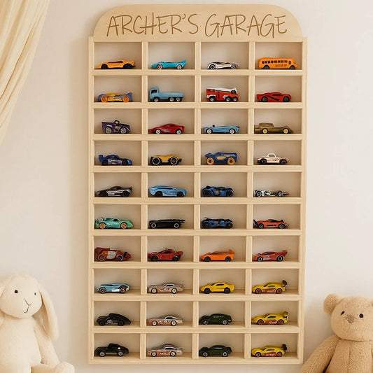 Personalised Hot Wheels Car Wall Display — Stylish, Space-Saving & NZ Made