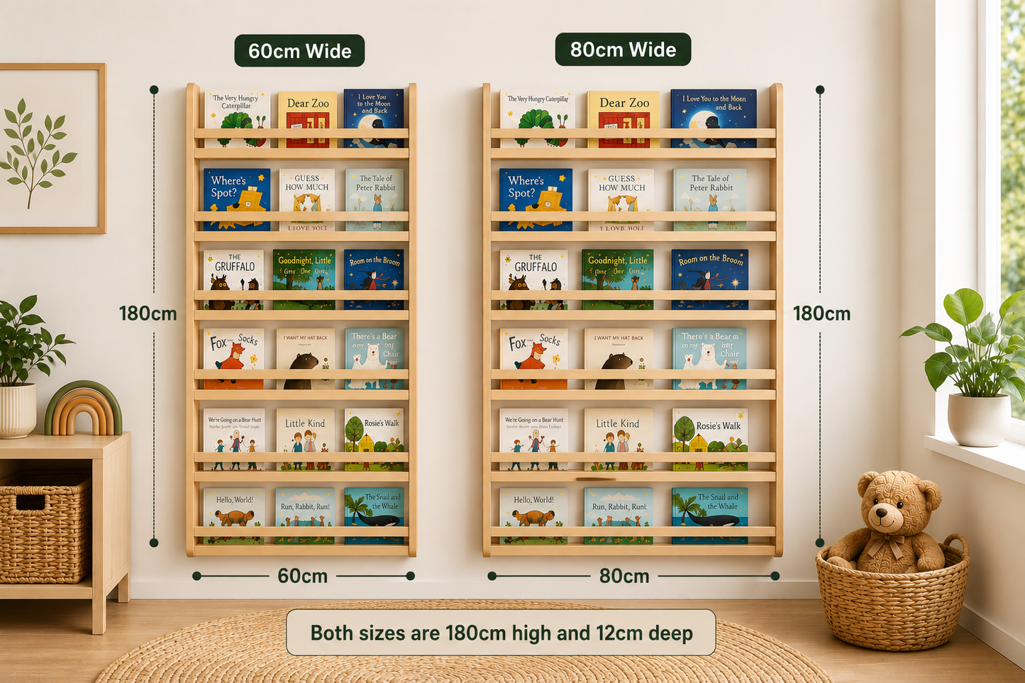 Six tier Montessori Bookshelves